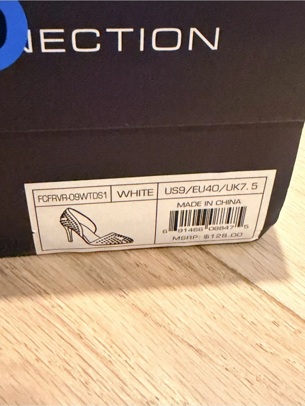 ❤️❤️ French Connection White D'Orsay Pointed- Toe Studded Heels size 9